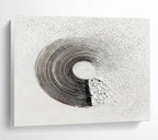 Black & White Groove: Monochromatic Abstract Textured Painting for Minimalist Studio & Music - Lovers’ Den DKS645