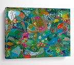 “Vibrant Abstract Mosaic” - Colorful Collage - Style Painting On Canvas PT235