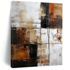 “Rustic Geometric Abstract” - Abstract Expressionist Painting On Canvas PT1308