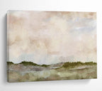 “Hazy Landscape in Pastels” - Soft Watercolor Painting on Canvas PT1488