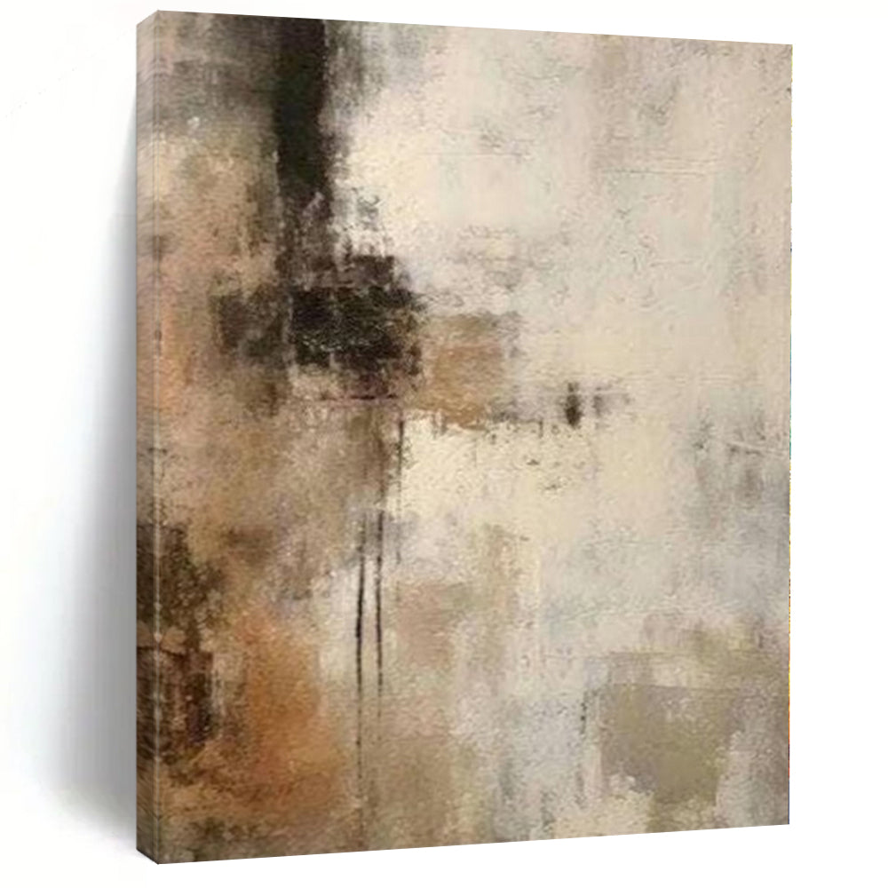 “Softly Textured Abstract in Earthy Tones” - Textured Abstract Painting On Canvas PS0249