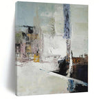 “Multi - Color Abstract Subtle Shapes” - Quiet Abstract Painting On Canvas PS0352