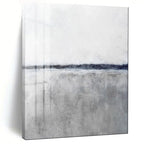 “Monochrome Coastal Horizon” - Minimalist Painting On Canvas PT2024
