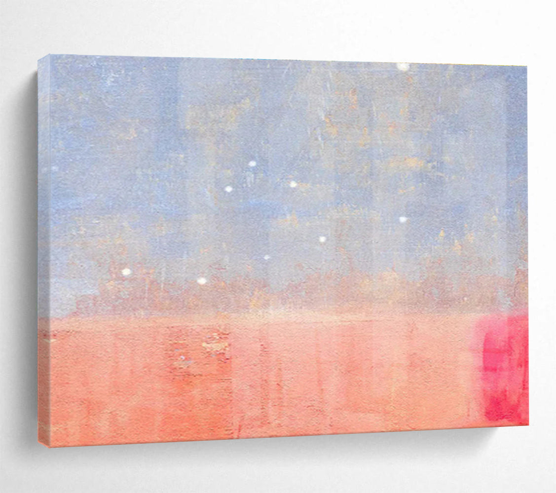 “Blue - Pink Gradient Sky” Abstract Painting On Canvas DKS280