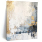 Gray, White, Gold, Blue with Abstract Blends "Blended Beauty" Abstract Painting On Canvas PS1339