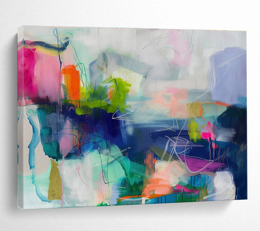 “Lively Color Chaos” - Abstract Expressionist Painting On Canvas DKS474