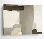 “Neutral Tones Abstract Shapes” - Minimalist Abstract Painting, Great for Modern Hallway & Study DKS607