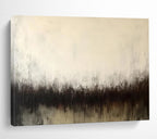 “Black - White Abstract Horizon” - Abstract Minimalist - Painting On Canvas PT1724