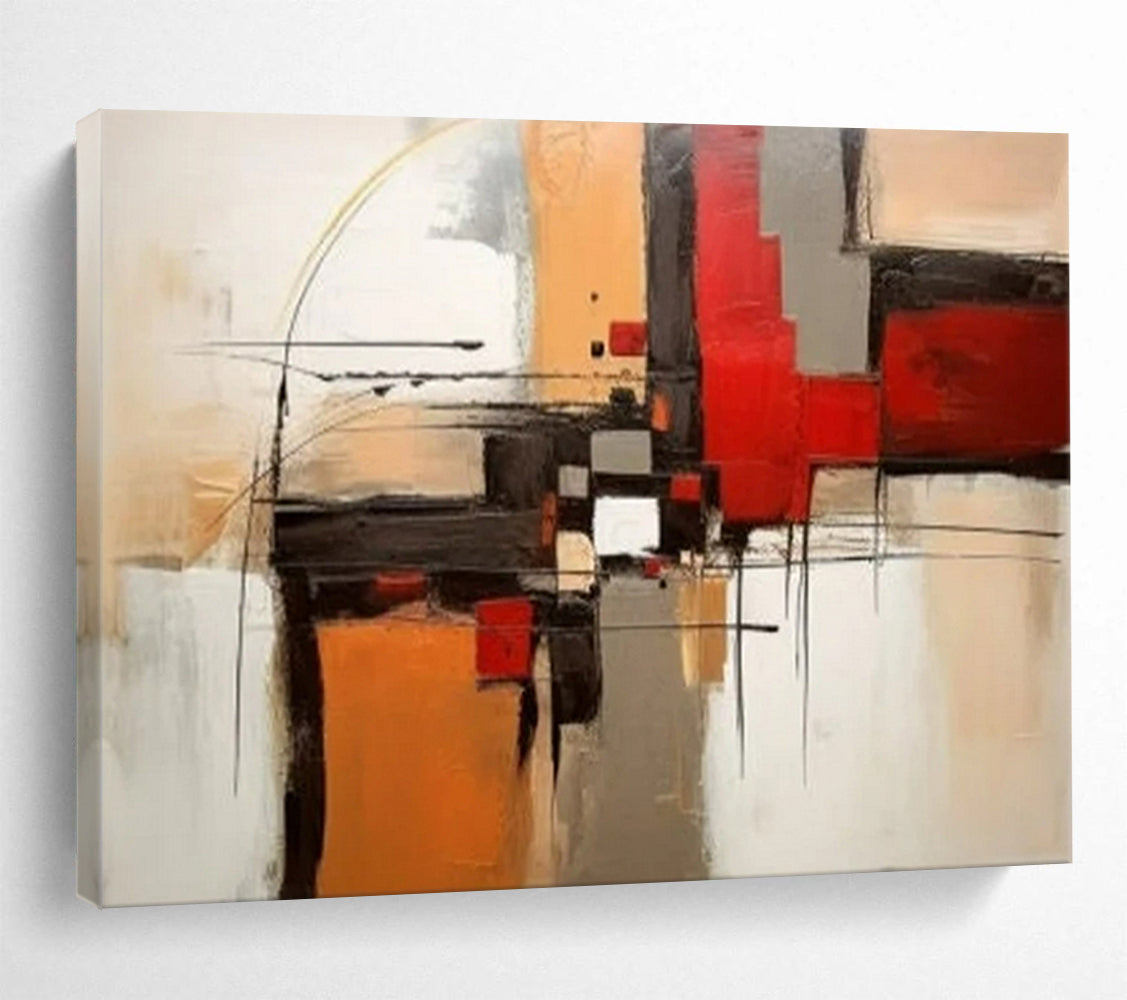 “Dynamic Geometric Abstraction” - Abstract Oil Painting on Canvas PT1508