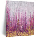 “Purple - Gold Abstract Meadow” - Nature - Inspired Abstract Painting On Canvas PS0064
