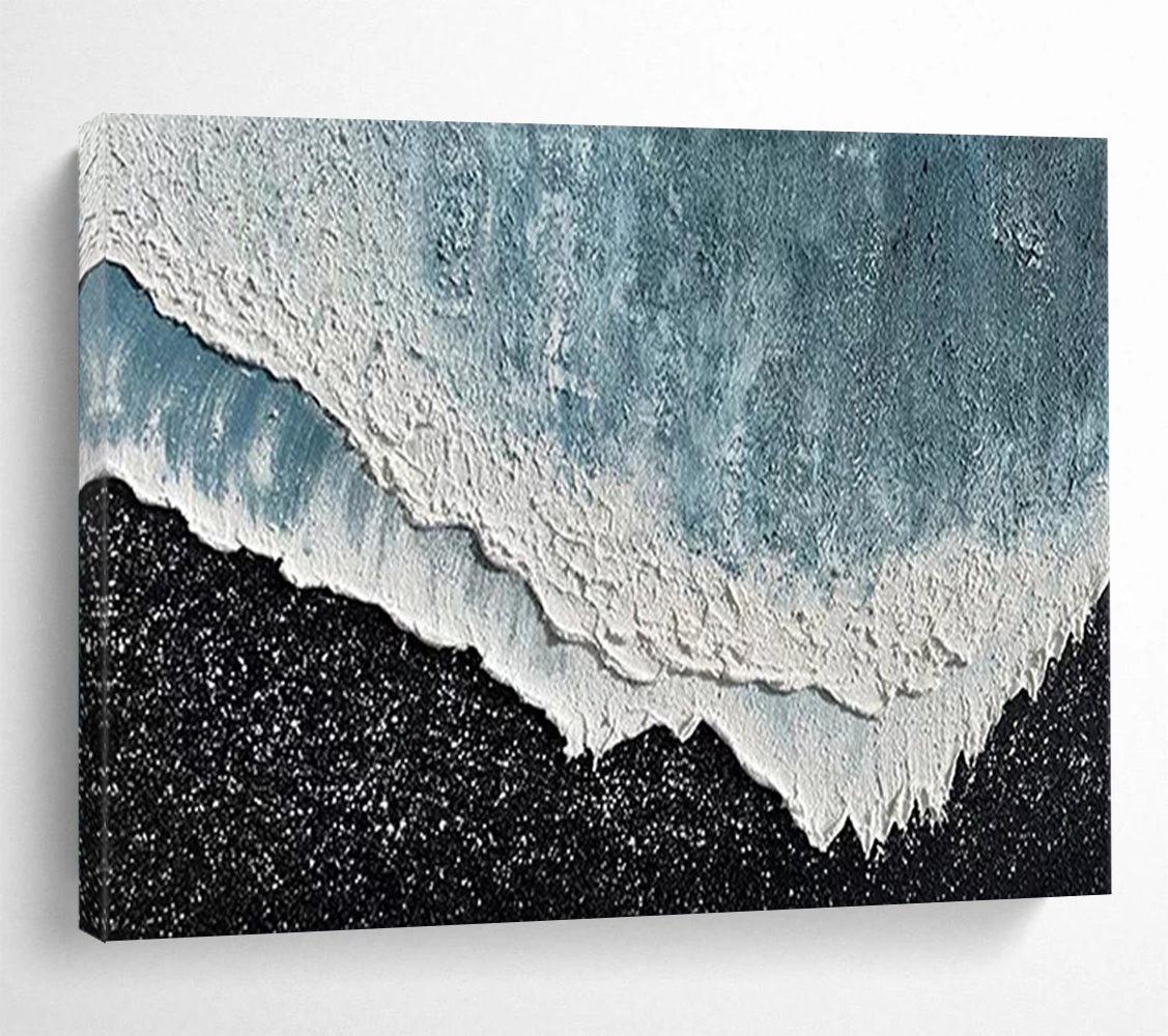 “Textured Ocean Wave” - Impasto Seaside Painting On Canvas PT207