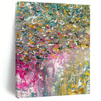 Colorful Impasto Carnival - Thick Paint Multicolor Abstract Painting On Canvas PS1228