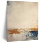 Beige, Blue, Brown, Orange with Abstract Simplicity "Simple Beauty" Abstract Painting On Canvas PS1343