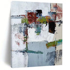 “Colorful Dotted Abstraction” - Abstract Expressionist Painting On Canvas DS042