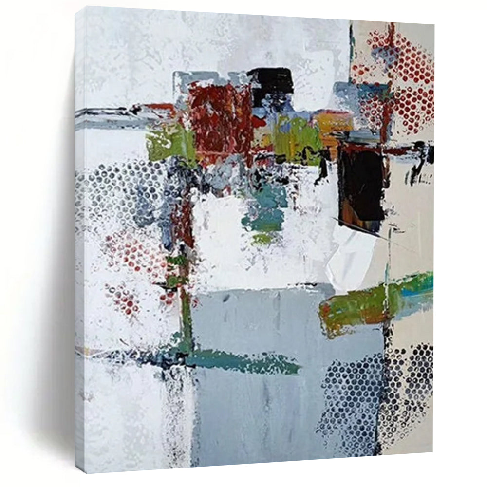 “Colorful Dotted Abstraction” - Abstract Expressionist Painting On Canvas DS042