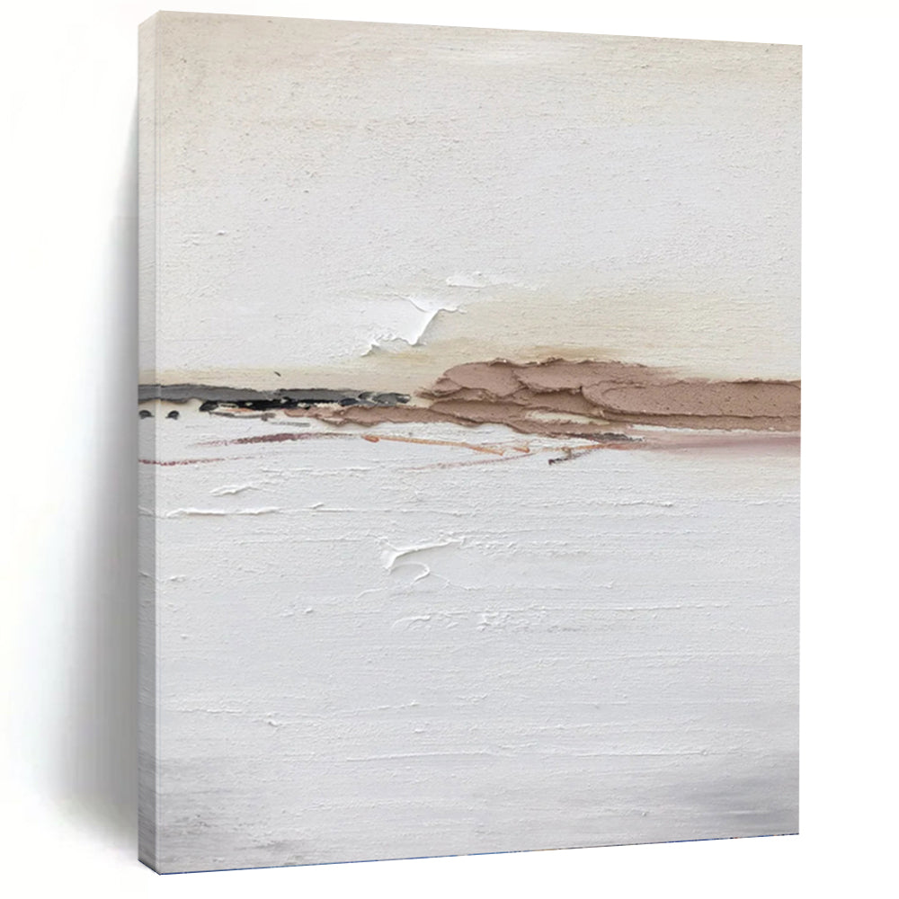 “Neutral - Toned Textured Landscape” - Landscape, Subtle - Styled Painting On Canvas PT1678