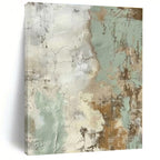 Earthy Tones with Crackled Textures "Crackled Memories" Abstract Painting On Canvas PS1268