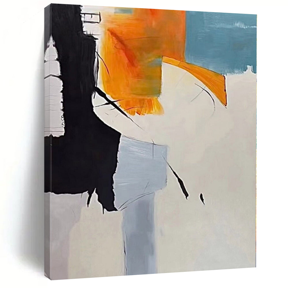 “Color Block Abstract” - Modern Abstract Painting On Canvas PS0208