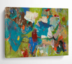 “Vibrant Chaos & Colorful Shapes” - Abstract Expressionist - Inspired Painting On Canvas PT1677