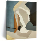 “Colorful Abstract Shapes with Gold Accents” - Modern Abstract Painting On Canvas PS0277