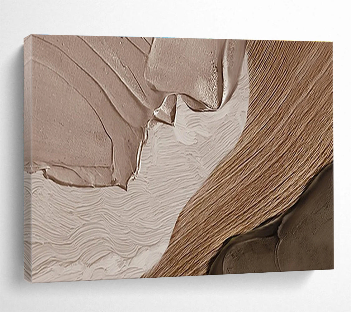 “Textured Earth Tones” - Abstract Landscape Painting On Canvas DKS467