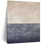 “Beige - Grey Abstract Textured Horizon” - Minimalist Abstract Painting On Canvas PS0310