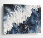 “Textured Ocean Waves” - Impasto Seaside Painting On Canvas PT250