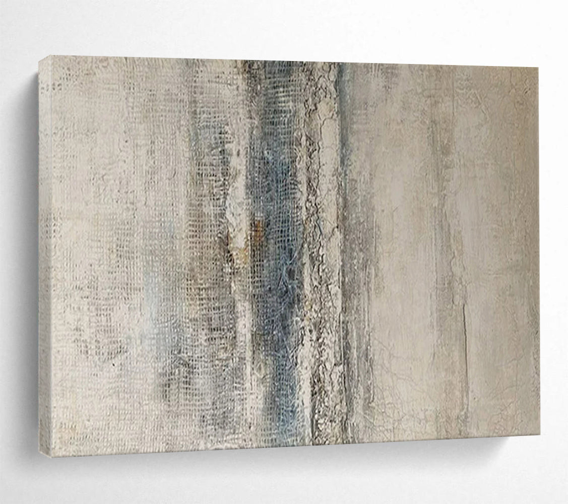 “Neutral Textured Stripes” - Subtle Neutral “Serene Strata” Painting On Canvas PT1624