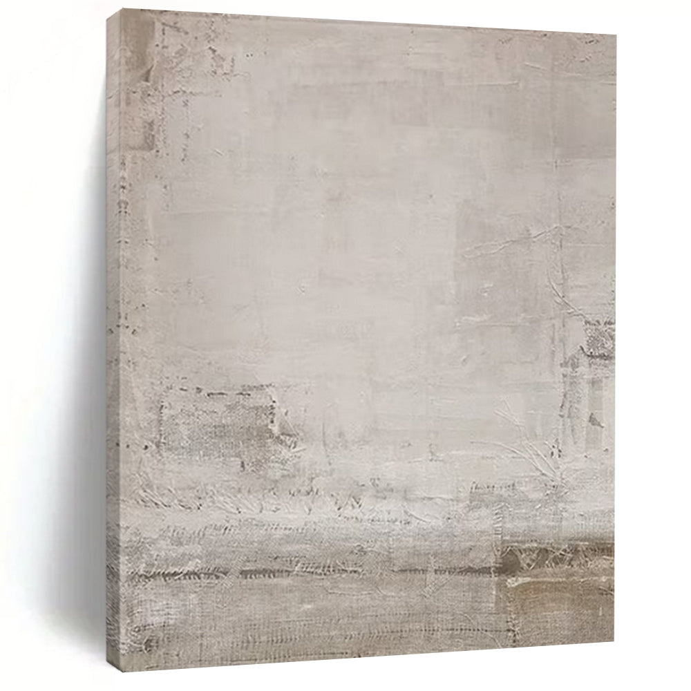 Light Gray Textured, "Subtle Stories" – Textured Abstract Painting On Canvas PS0981