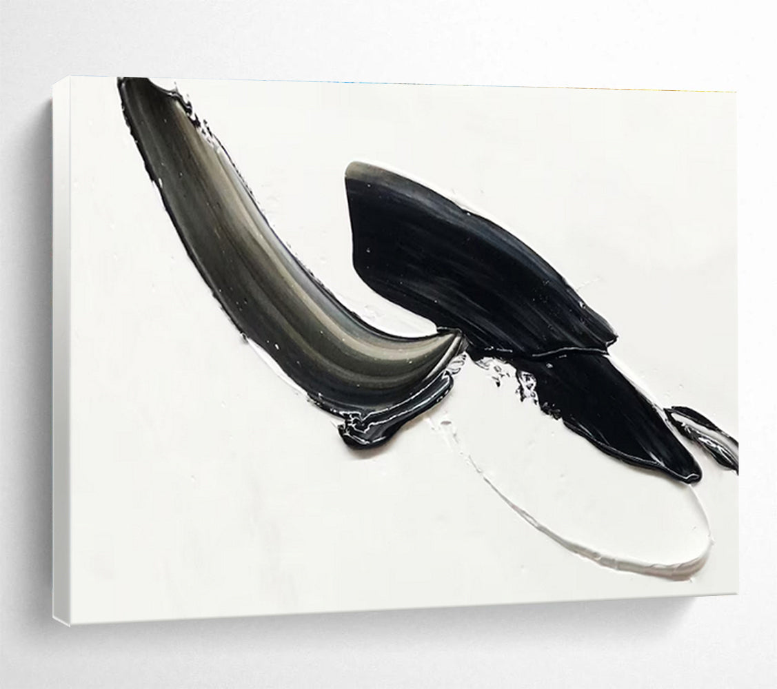 “Dual - Tone Bold Strokes” - Minimalist Oil Painting on Canvas DKS910