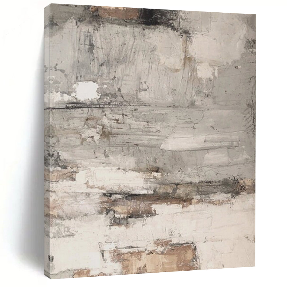 Gray and Brown Textured, "Urban Decay" – Textured Abstract Painting On Canvas PS0972
