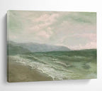 “Soft Green Seaside Abstract” - Seaside Abstract Painting, Fits Sunroom & Relaxation Area DKS604