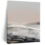 “Misty Mountain Minimalism” - Subtle Tones & Textured Terrain Painting On Canvas DS178