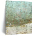 “Textured Green and Brown Abstract” - Abstract, Earthy - Toned Painting On Canvas PT1512
