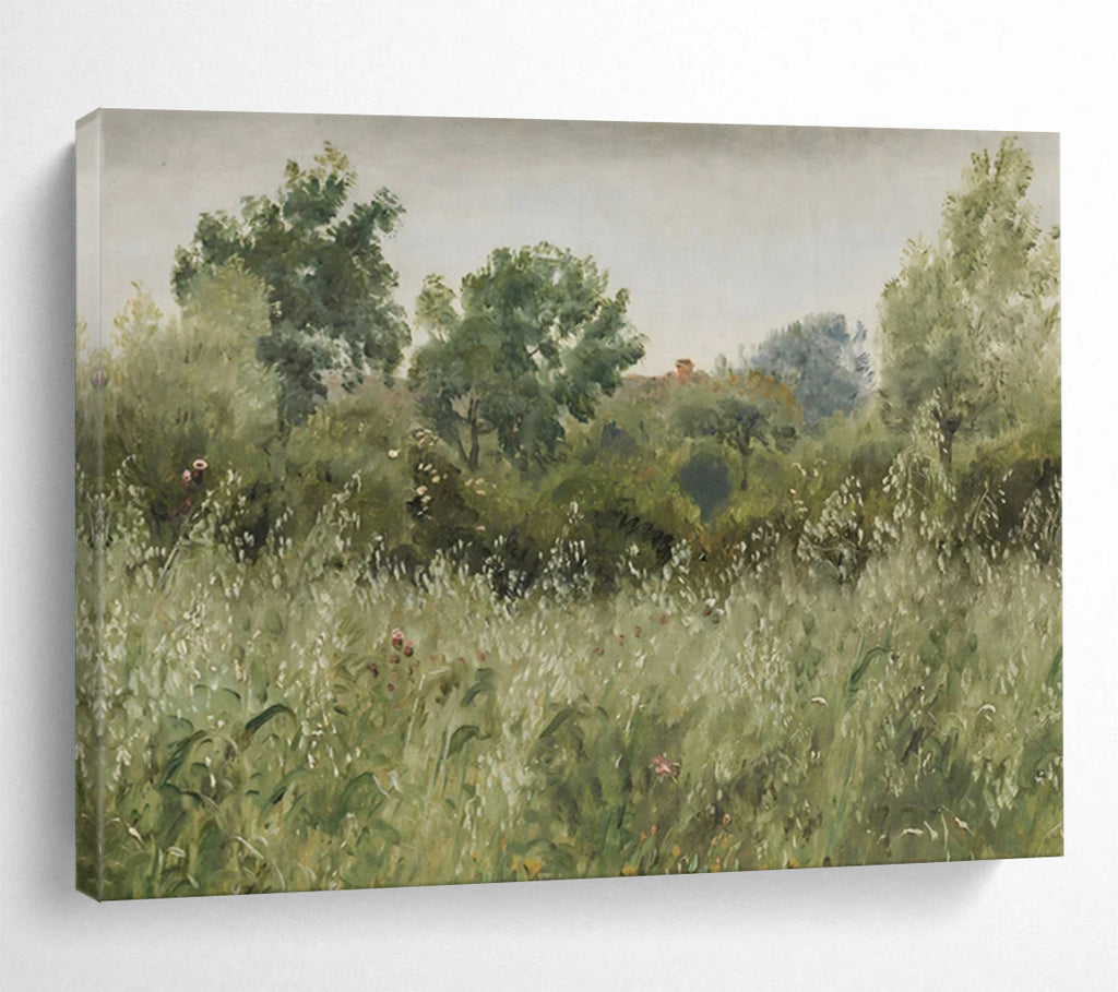 “Lush Green Field with Trees” - Realistic Oil Painting on Canvas PT1490
