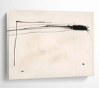 “Black Ink Strokes” - Minimalist Abstract Painting On Canvas PT057
