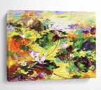 “Vibrant Lotus Flower Field” - Expressive Flower Painting, Perfect for Garden Room & Bohemian Living Room DKS635