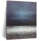 “Dark Tones Minimalist Landscape” - Deep Shades with a Calming Horizon Painting On Canvas DS259