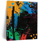 Colorful Abstract Jungle Painting On Canvas DS096