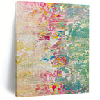 Pastel and Bright Fusion - Soft - Hard Color Abstract Painting On Canvas PS1229