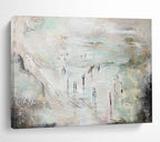 “Abstract Beach Scene with Figures” - Impasto Seascape - Painting On Canvas PT1774
