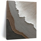 “Neutral Textured Layers - Earthy Tones & Ripped Paper Effects” Painting On Canvas DS269