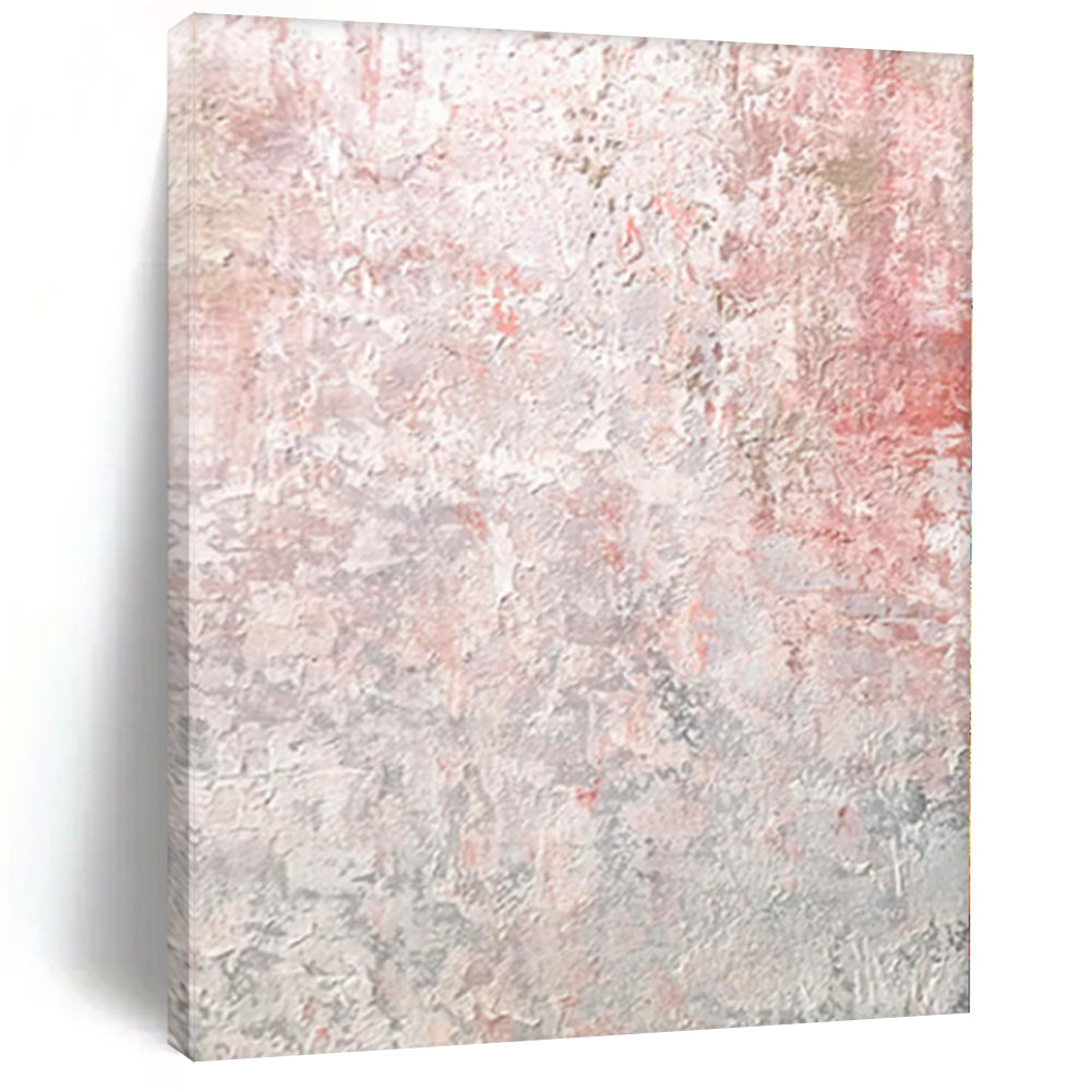 “Blush - Gray Abstract Texture” - Minimalist Abstract Painting On Canvas PS0050