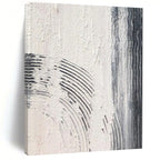 “Linear Textures: Gray, White Abstract” - Subtle Abstract Painting On Canvas DS399