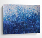 Blue Gradient Abstract: Minimalist & Serene Painting for Coastal Bedroom & Spa Relaxation Area DKS660