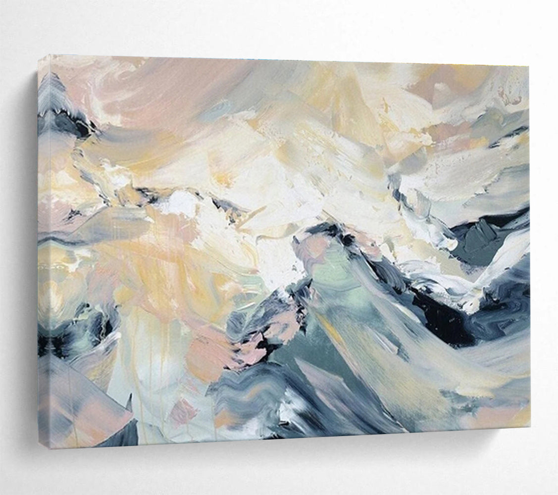 “Abstract Peaks” - Dynamic Landscape - inspired Painting On Canvas DKS424