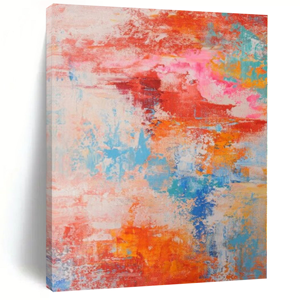 “Colorful Abstract Fusion” - Abstract Expressionist Painting On Canvas PS0031