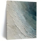 “Blue - Gray Textured Abstract” - Layered Abstract Painting On Canvas PS0084