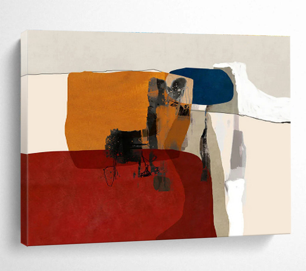 Bold Color - Block Abstract - Expressive Abstract Painting On Canvas DKS357