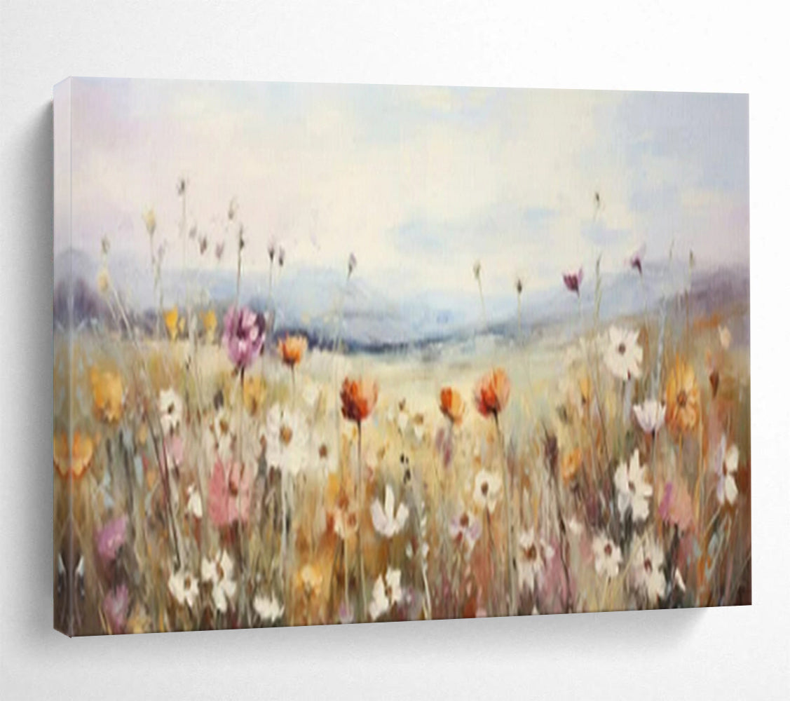 “Colorful Blooms & Meadow Vistas” - Impressionist Floral - Painting On Canvas PT1699